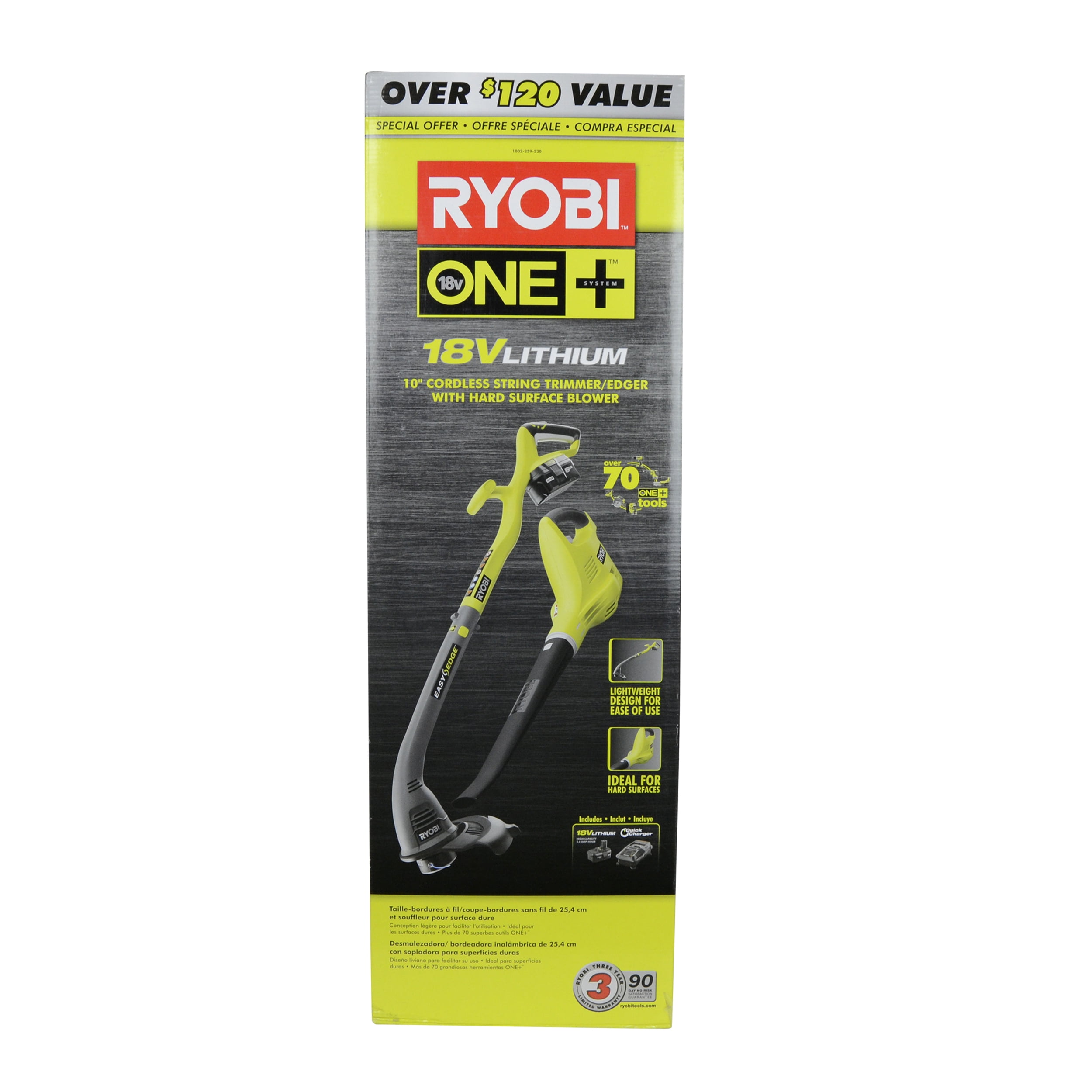 ryobi 18v 10 cordless string trimmer