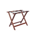 thumbnail image 1 of LZMS Portaequipajes plegable de madera de nogal de 24,75" x 14,25" x 19,75" con su diseño plegable que ahorra espacio - Acabado en nogal para hoteles, complejos turísticos y casas de huéspedes de alta, 1 of 5
