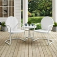 thumbnail image 5 of Crosley Furniture Griffith Ensemble de Conversation de Patio en Métal 3 Pcs, Blanc, 5 of 5