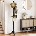 thumbnail image 6 of DRAZUNO Solid Rubber Wood Coat Rack with 3 Adjustable Heights and 11 Hooks for Hallway, 6 of 9