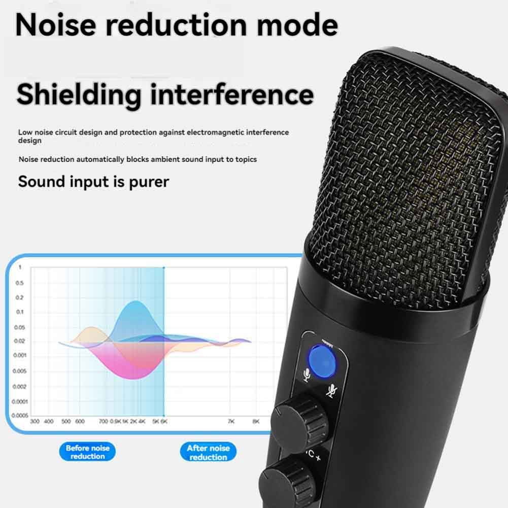 USB Microphone Condenser Gaming Mic for PC with Brilliant RGB Lighting Standard Configuration