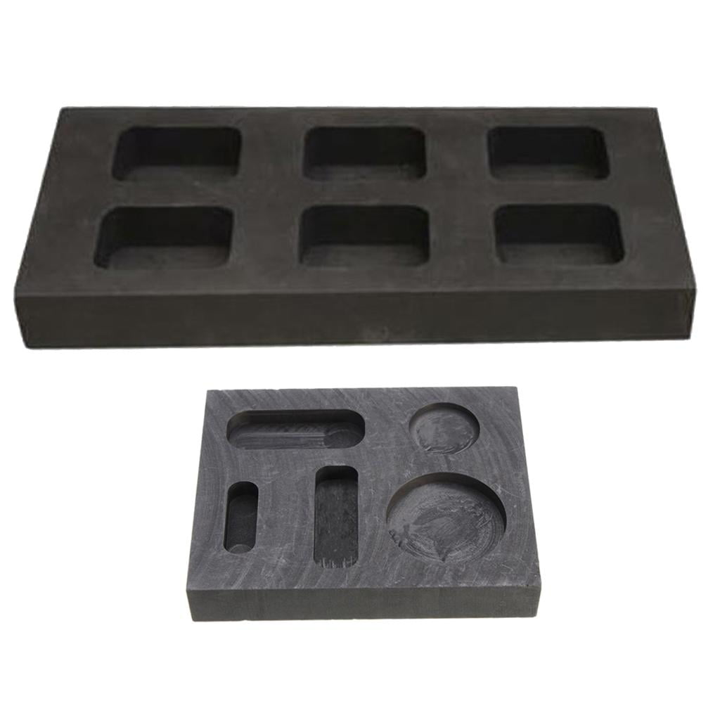 1pcs High Purity Graphite Crucible Mould Gold Ag Metal Ingot Casting 