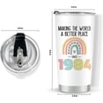 thumbnail image 4 of 41st Birthday Tumbler for Women 20 oz Stainless Steel Insulated 1984 Birth Year Gift Unique 41YearOld Birthday Present Elegant and Functional Tumbler, 4 of 6