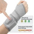 thumbnail image 2 of Cordless Heating Pad Red Light Therapy Wrap with 3000mAh Battery, Extra Long Heating Strap Heated Wrist Brace for Hand Relief Red Light Heating Pad for Wrist, Arm, Knee, Leg, Ankle,Light Gray, 2 of 10