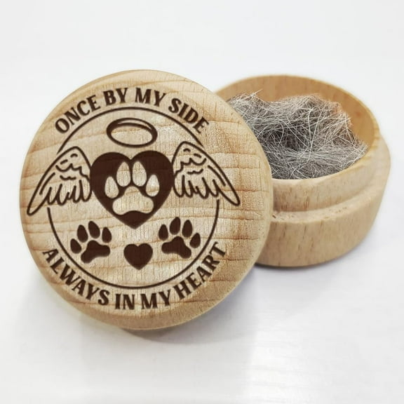 DIY Pet Hair Keepsake Box Wooden Pet Loss Memorial Gifts Wings and Paw Prints Memorial Gifts for Cat Dog Memorial Gifts for Pet Lovers Storing Cats Dogs Hair Teeth Nails Bone Ashes DIY