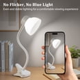 thumbnail image 6 of NATYSWAN Clip-On Desk Lamp, Eye-Caring LED Reading Light, Adjustable Gooseneck, Anti-Tip Bedside Reading Light—Small Desk Lamps for Home Offices, College Dorm Room, 6 of 8