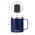 thumbnail image 4 of Taza de café SUNWILL de acero inoxidable con aislamiento al vacío de 400 ml, 4 of 7