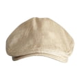 thumbnail image 1 of Boina estilo británico retro para hombre y mujer, gorro de vendedor de periódicos, gorro de taxista Beige, 1 of 8