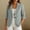 Dark Gray, variant on Women’s Cotton Linen Blazer Jacket Summer 3/4 Sleeve Button Open Front Casual Blazer Lightweight Work Suit Jackets