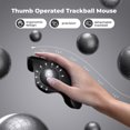 thumbnail image 2 of Ratón inalámbrico Trackball Senda, ergonómico, recargable, negro, 2 of 7