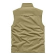 thumbnail image 4 of uublik Men's Casual Outerwear Vest Lightweight Full-Zip Sleeveless Jacket Outdoor Hiking Travel Golf Vest with Pockets Khaki, 4 of 4