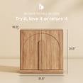 thumbnail image 2 of BELLEZE Bijou 31.5" Modern Wood Storage Cabinet with Arched Doors - Private Storage Sideboard Console for Entryway, Bedroom & Office - Hidden Organization, 70lbs Capacity, Camel, 2 of 7