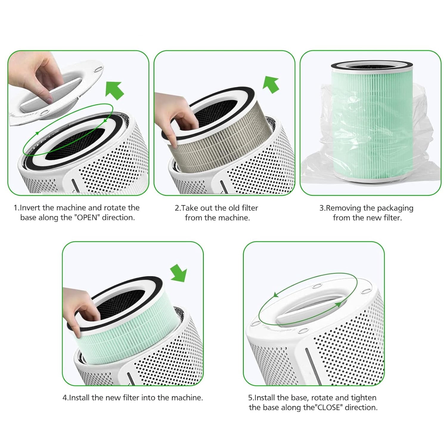 2-Pack True HEPA H13 Pet Air Purifier Filters for Afloia KILO, KILO PRO, MIRO, MIRO PRO & Kalo, 360° 4-Stage Filtration, Allergy Defense, Odor Eliminator