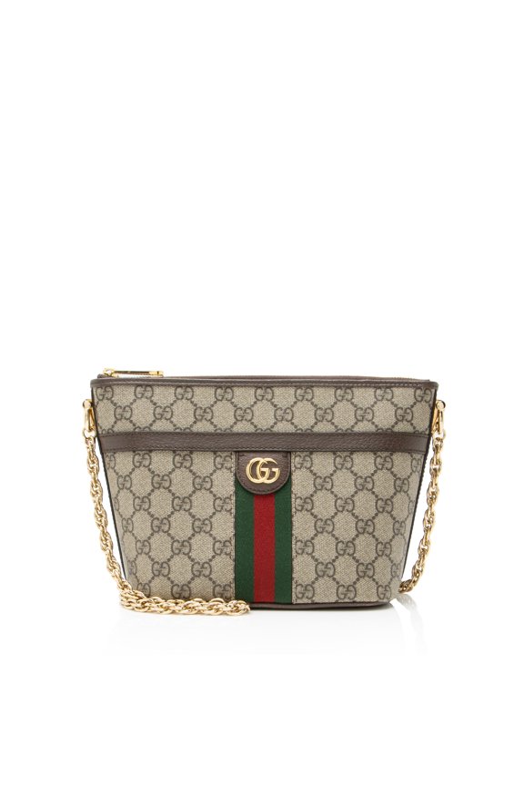 Pre-Owned Gucci GG Supreme Ophidia Chain Mini Shoulder Bag