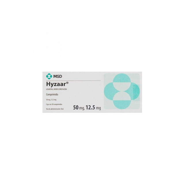 Hyzaar 50 mg/12.5 mg comprimidos 30 pzas