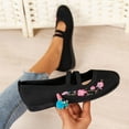 thumbnail image 5 of Drie Women Shoes Dressy Comfortable Women's Round Toe Ballet Flats,Cute Textile Ballerina Flats,Comfortable Faux Leather Insole Low Heels Dress Shoes For Ladies Black,8.5, 5 of 7