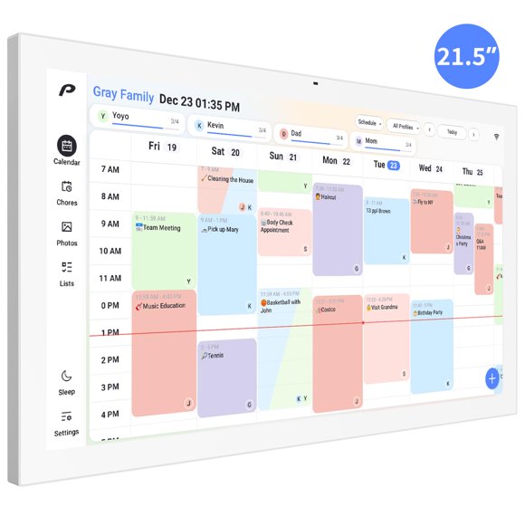 Calendario digital PRONEXT, planificador de pared, 21,5 pulgadas, Full HD