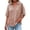 Beige, variant on Women T-Shirts Summer Casual Blouse With Lapel Collar Breathable Lightweight Short Sleeve Tops Versatile Solid Color Streetwear