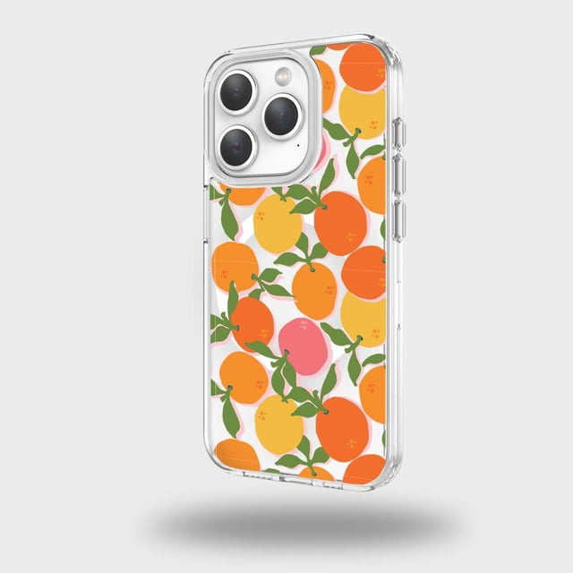Caseco iPhone 15 Pro Max Clear Case - Orange You Clever Design