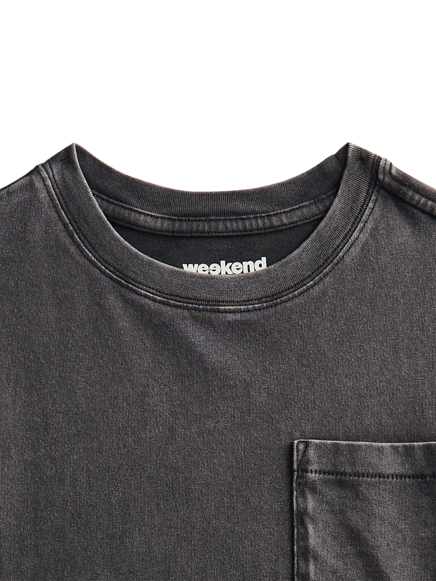Weekend Academy Boys Washed Pocket Tee with Short Sleeves, Sizes XS-XXL