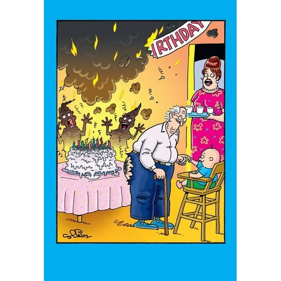 Nobleworks Baby Pulling Grandpa's Finger Funny / Humorous Dan Collins Birthday Card