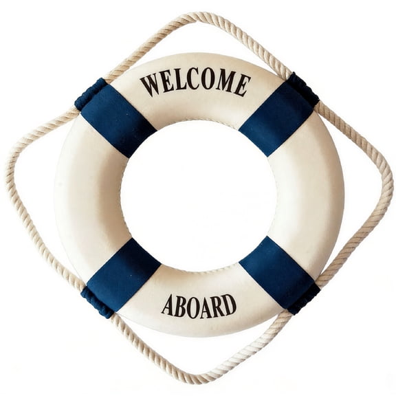 BESTSKY Blue Striped Life Buoy Pool Ring Float,20 cm