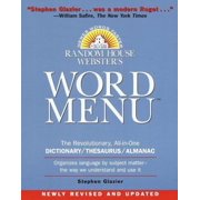 Random House Webster's Word Menu (Random House Newer Words Faster) [Paperback - Used]