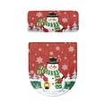 thumbnail image 5 of HELLHERO Christmas Snowman Pattern Stylish Gifts for Modern Bathrooms Elastic Bottom Toilet Lid Cover Set Stretch Soft Easy to Clean, 5 of 8