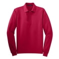 thumbnail image 5 of Port Authority K500LS Mens Long Sleeve Silk Touch Polo T-Shirt, Red - 5XL, 5 of 6