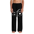 thumbnail image 4 of SGFCWSX Boys Lounge Pants Elastic Waist Graphic Loose Fit Soft Casual Pants for Teens Black Size 13 Years, 4 of 9