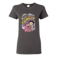 thumbnail image 1 of Wild Bobby Betty Boop Peace, Love and Girl Power Betty Boop Womens T-Shirt, Charcoal, 3X-Large, 1 of 5