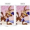 thumbnail image 4 of Wile E. Coyote y el Correcaminos-bandera de jardín temática. Regalo perfecto para fans, amigos y familiares, ideal para actividades al aire libre y decoración de fiestas.28CM*45CM, 4 of 5