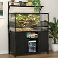 thumbnail image 2 of GDLF Reptile Tank Stand Terrarium Stand with Accessories Storage 48" X 24" Tabletop, Black, 2 of 8