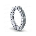 thumbnail image 2 of Natural 3.75Ct Princess Cut Diamond Gallery Women's Anniversary Wedding Eternity Band Ring Solid 950 Platinum G SI1, 2 of 3