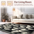 thumbnail image 2 of ODIKA 2'x3' Machine Washable Non-Slip Area Rug, Art Inspired Fan Motif Featuring Repetitive Arch Shapes High Traffic Rug, Black, 143715, 2 of 7
