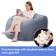 thumbnail image 4 of Yeshouse Sillón tipo puf, puf gigante de 1,20 m para adultos y adolescentes, puf relleno de espuma con funda de terciopelo, gran puf redondo y suave, sofá tipo puf para sala de estar, 4 of 7