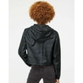 thumbnail image 3 of Independent Trading B11676984 Womens Lightweight Pullover Crop Windbreaker, Black Camo - Medium, 3 of 5