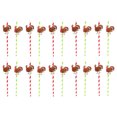 thumbnail image 1 of KAKOWELY 100pcs Cold Beverage Straws Assorted Color for Autumn Parties and Home Use, 1 of 7