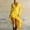 Yellow, variant on BRGZLK Vintage Dress For Women Elegant Classy V-Neck Long Sleeved Ruffled Victorian Solid Color Dresses Western Cowgirl Outfits High Low Dresses