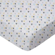 SheetWorld Fitted 100% Cotton Percale Play Yard Sheet Fits BabyBjorn Travel Crib Light 24 x 42, Hearts Gray