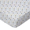 SheetWorld Fitted 100% Cotton Percale Play Yard Sheet Fits BabyBjorn Travel Crib Light 24 x 42, Hearts Gray
