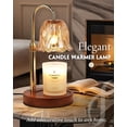 thumbnail image 7 of Funistree Flower Candle Warmer Lamp with Timer and Dimmer, Electric Top Down Wax Melter for Jar Candles, Adjustable Height Wax Warmer for Women Girl Wife, New Home Bedroom Decor, 7 of 7