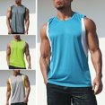 thumbnail image 3 of TFixol Chaleco deportivo para hombre Transpirable Secado rápido Empalme Agradable para la piel Correr Fitness Gimnasio, 3 of 8