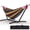Black rainbow stripes, variant on Portable Hammock with Stand, 500 lbs Capacity Hammock for Indoor & Outdoor Use, Includes Carry Bag & Adjustable Steel Frame(Blue & white stripes)