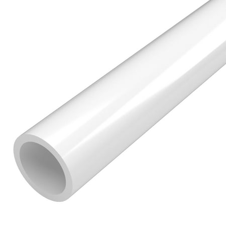 FORMUFIT P114FGP-WH-5 Schedule 40 PVC Pipe, Furniture Grade, 5-Feet, 1-1/4