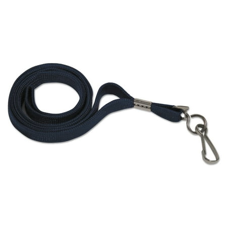 Advantus Deluxe Lanyards, J-Hook Style, 36" Long, Blue, 24/Box