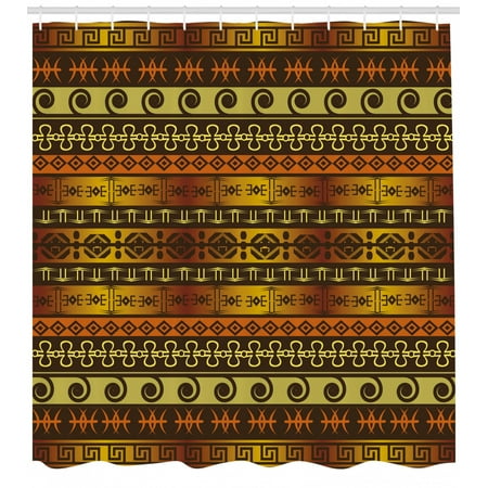 Primitive Shower Curtain Indigenous Geometric Motifs With Ethnic