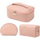 thumbnail image 1 of Cosmetiquera para Maquillaje 3Pcs, Portátil Impermeable Bolsa de Maquillaje, Cosmetiquera Multifuncional de Viaje, Grande Capacidad, Neceser para Mujer (rosa), 1 of 4