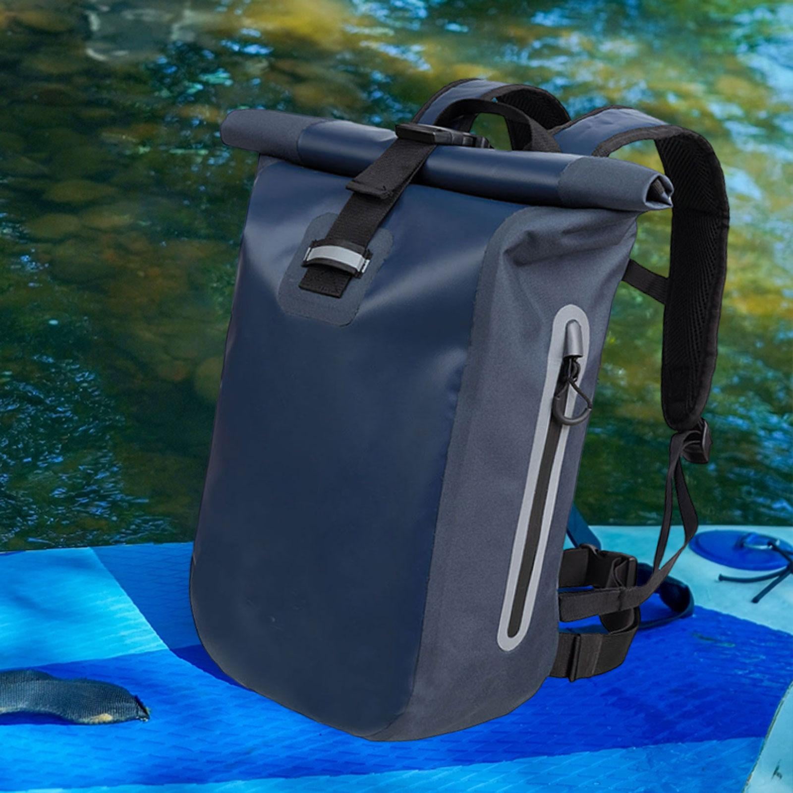 Waterproof Dry Bag Backpack 20L Rolltop Polyester for Outdoor Camping Fishing and Boating