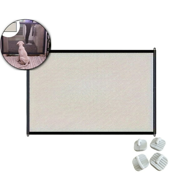 VQPeo Pet Gate, Magic Gate Portable Folding Mesh Gate Safe Guard Isolated,Indoor and Outdoor Safety Gate Install Anywhere